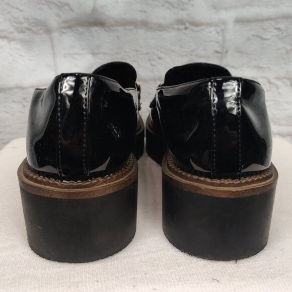 Giani Bernini Womens Loafers Mayaa Patent Leather Chunky Platform Black Size 10 - Picture 5 of 7